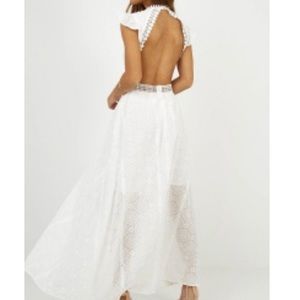 White maxi dress